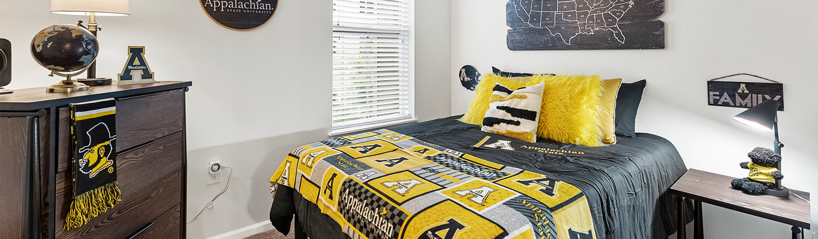 Furnished apartment bedroom