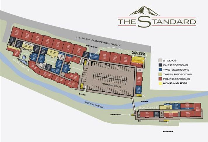 The Standard at Boone Move-In Map